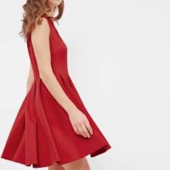 TED BAKER LONDON | Dollii Red Skater Dress - Picture 6 of 14
